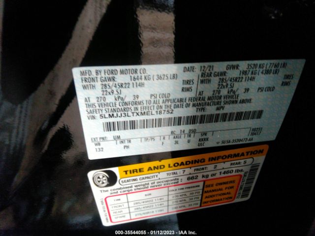 5LMJJ3LTXMEL18752 Lincoln Navigator L Reserve