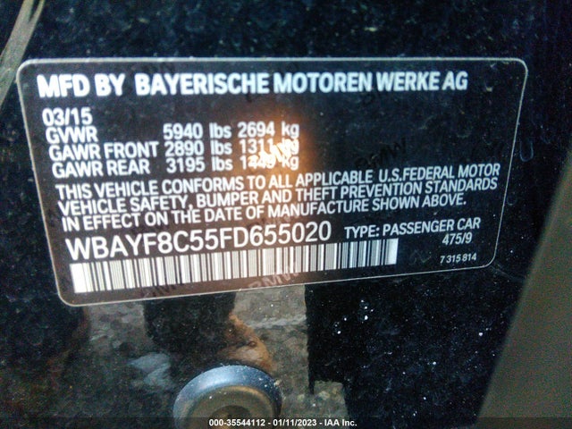 2015 BMW Alpina B7, VIN: WBAYF8C55FD655020
