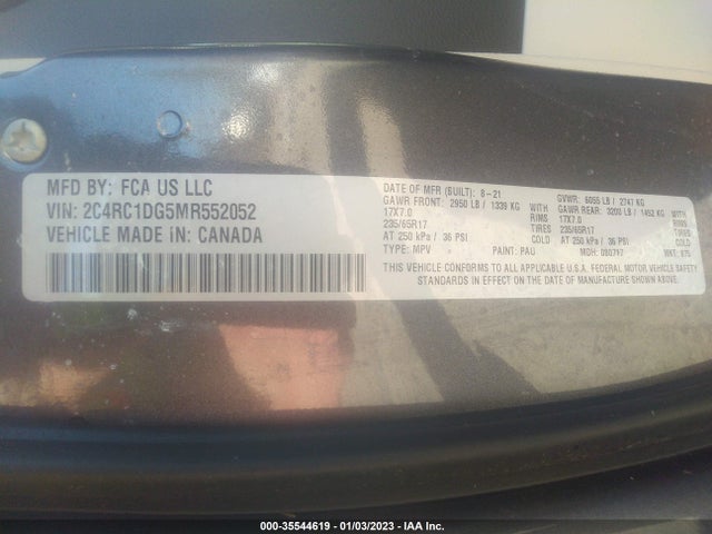 2021 Chrysler Voyager, VIN: 2C4RC1DG5MR552052