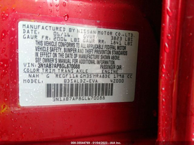 3N1AB7AP8GL670088 Nissan SENTRA SV