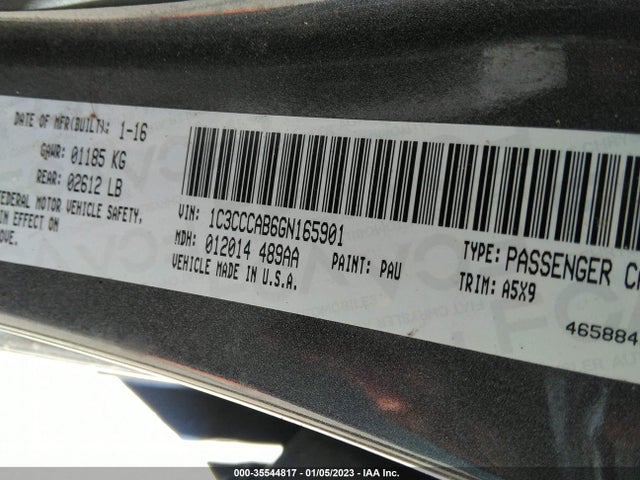 2016 Chrysler 200, VIN: 1C3CCCAB6GN165901
