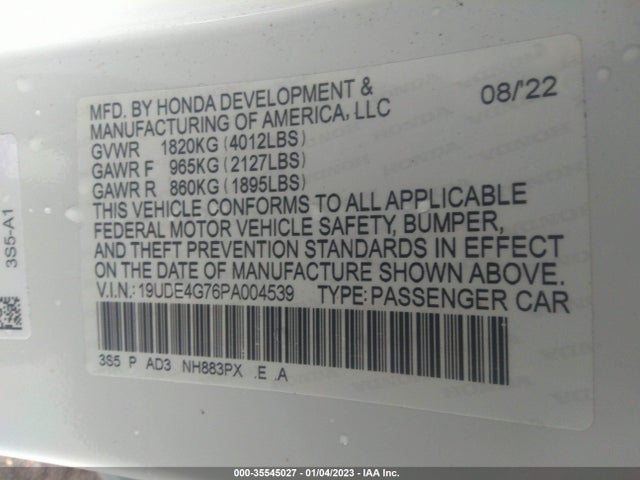 2023 Acura Integra, VIN: 19UDE4G76PA004539