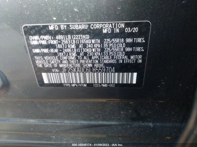 JF2SKAUC6LH559704 Subaru Forester Limited