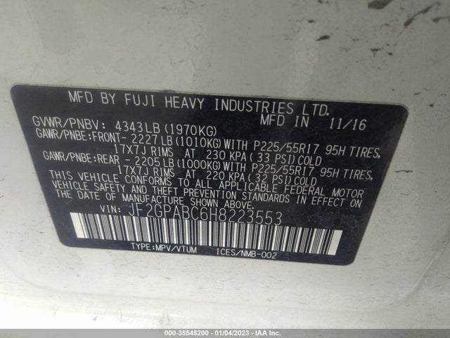 2017 Subaru Crosstrek, VIN: JF2GPABC6H8223553