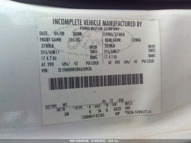 Lincoln Town Car Limousine Pkg 2008 2L1FM88W38X650926 Image 10