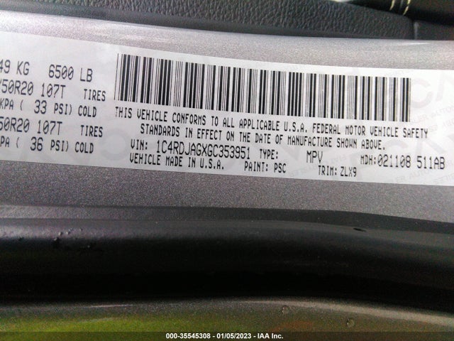 Dodge Durango Sxt 2016 1C4RDJAGXGC353951 Image 9