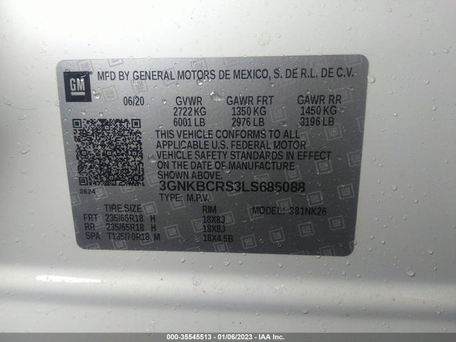 2020 Chevrolet Blazer, VIN: 3GNKBCRS3LS685088