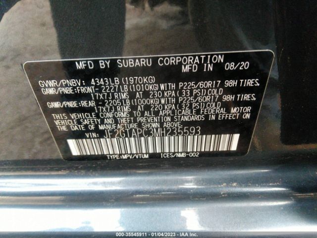 JF2GTAPC3MH235593 Subaru Crosstrek Premium