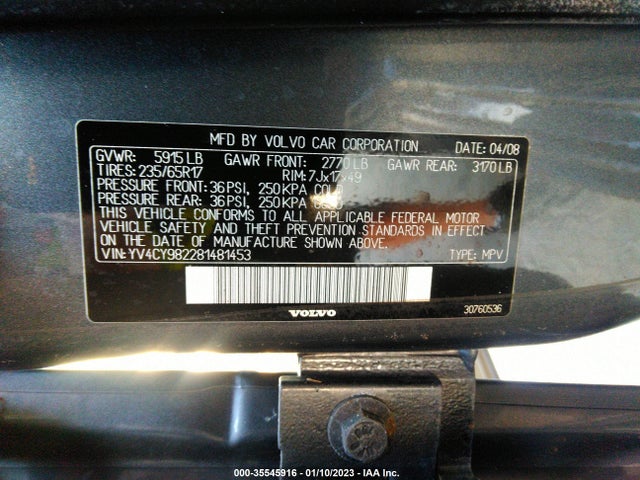 2008 VOLVO XC90 I6 VIN: YV4CY982281481453