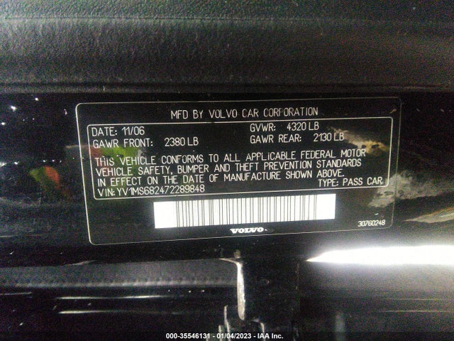 YV1MS682472289848 Volvo S40 2.5l Turbo