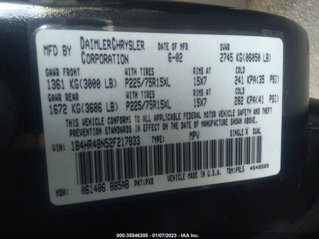 Dodge Durango Slt 2002 1B4HR48N52F217833 Image 10