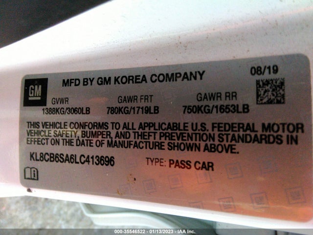 Chevrolet SPARK LS 2020 KL8CB6SA6LC413696 Image 11