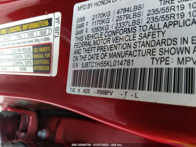 5J8TC1H55KL014781 Acura Rdx W/technology Pkg