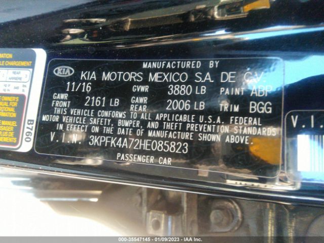 3KPFK4A72HE085823 KIA FORTE LX