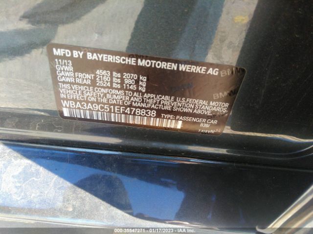 WBA3A9C51EF478838 BMW 3 Series 335i
