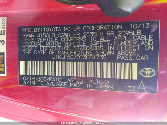 2014 Scion TC, VIN: JTKJF5C70E3081735