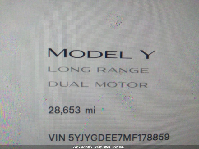 Tesla Model Y Long Range 2021 5YJYGDEE7MF178859 Image 8