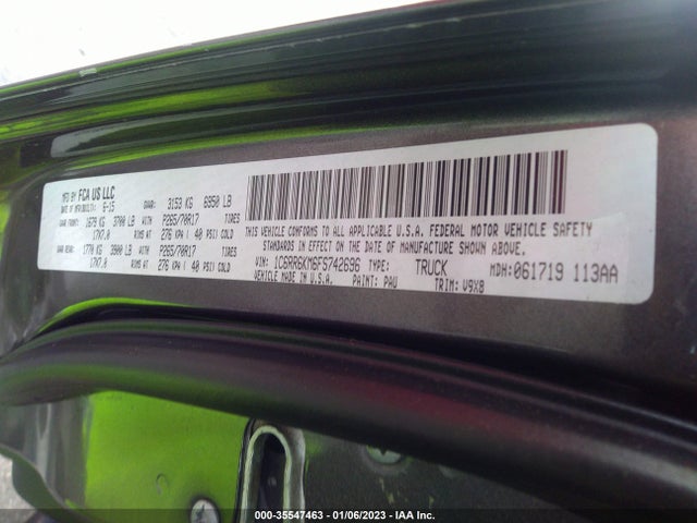 2015 RAM 1500 TRADESMAN VIN: 1C6RR6KM6FS742696
