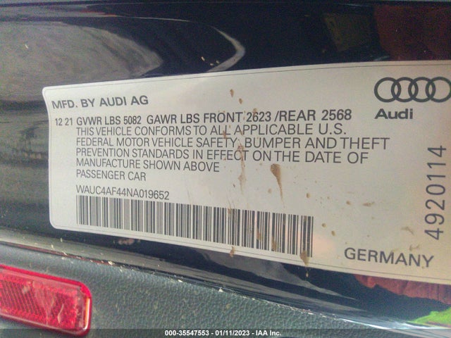 WAUC4AF44NA019652 Audi S4 Prestige