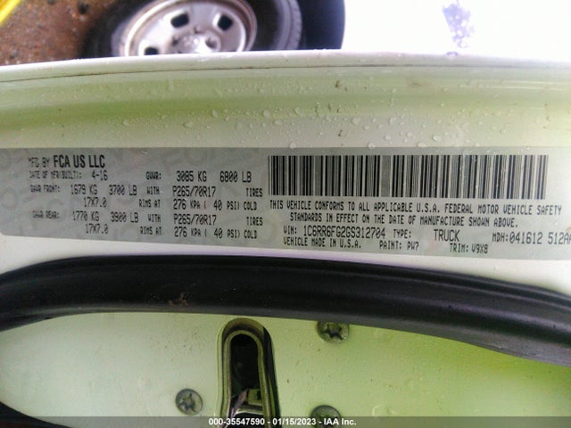 1C6RR6FG2GS312704 RAM 1500 Tradesman
