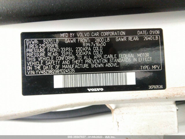 Volvo XC70 2008 YV4BZ982981024535 Image 10