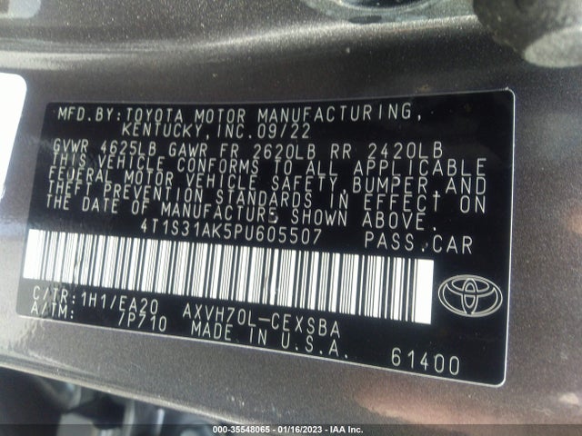2023 Toyota Camry, VIN: 4T1S31AK5PU605507