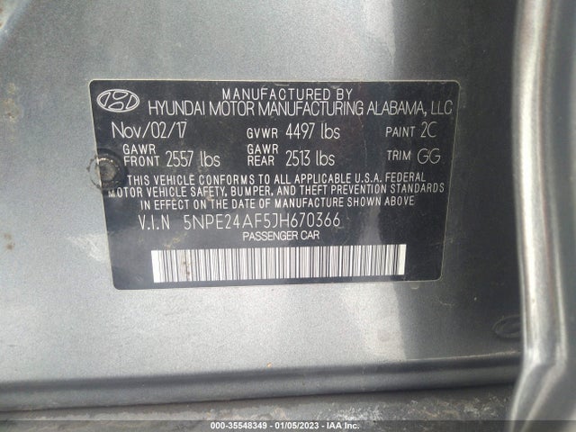 2018 Hyundai Sonata, VIN: 5NPE24AF5JH670366