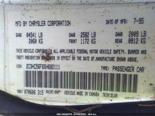 2C3HC56F6SH692111 Chrysler LHS