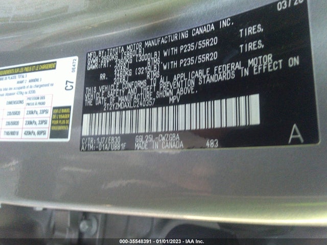 2020 Lexus RX, VIN: 2T2YZMDAXLC240357