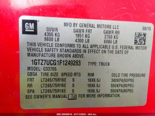 1GTZ7UCG1F1249283 GMC SAVANA CARGO VAN