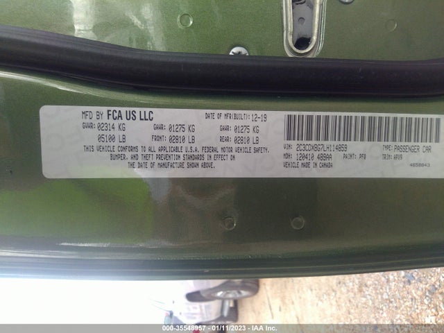 Dodge Charger Sxt 2020 2C3CDXBG7LH114859 Image 9