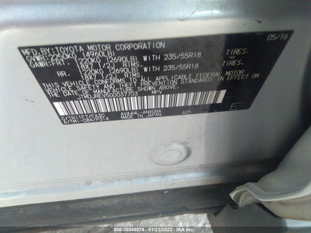 2016 Toyota RAV4, VIN: JTMDJREV5GD037703