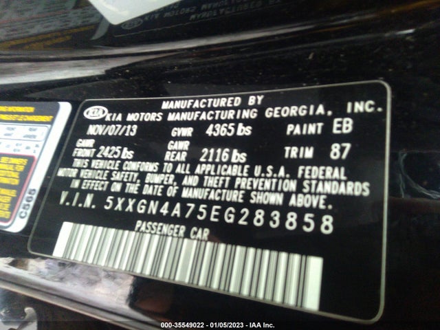 KIA OPTIMA EX 2014 5XXGN4A75EG283858 Image 9