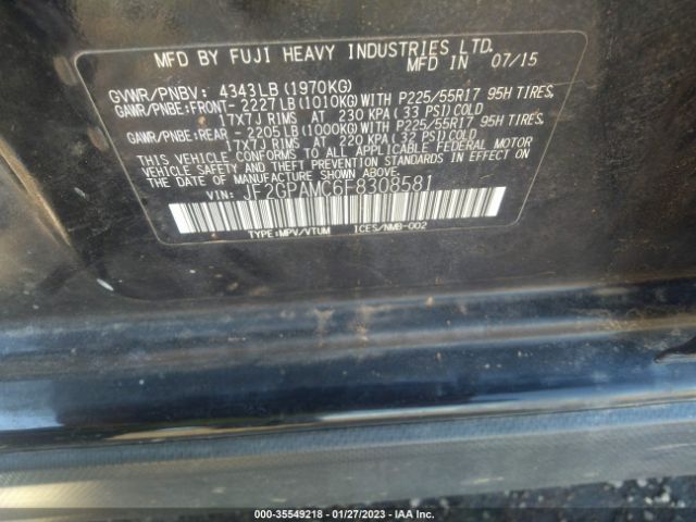 JF2GPAMC6F8308581 Subaru Xv Crosstrek Limited