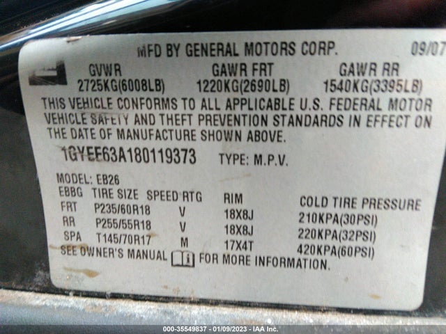 Cadillac Srx Awd 2008 1GYEE63A180119373 Image 10