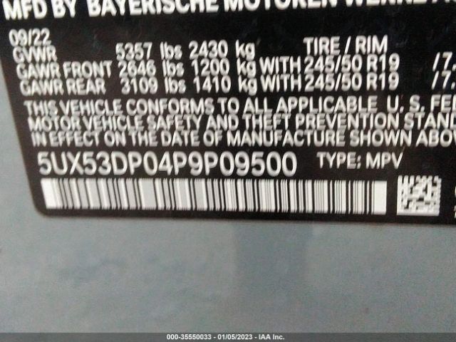 5UX53DP04P9P09500 BMW X3 Xdrive30i