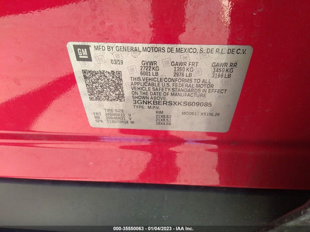Chevrolet BLAZER RS 2019 3GNKBERSXKS609085 Image 10