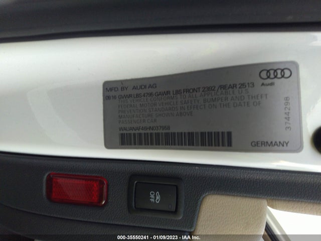 WAUANAF46HN037958 Audi A4 PREMIUM