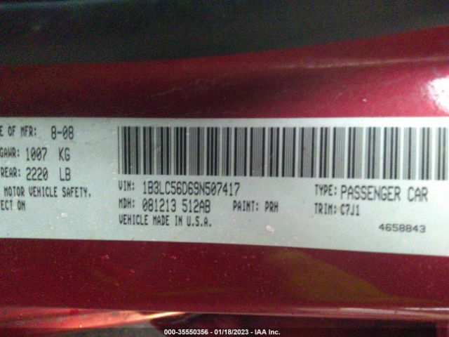 1B3LC56D69N507417 Dodge Avenger Sxt/r/t