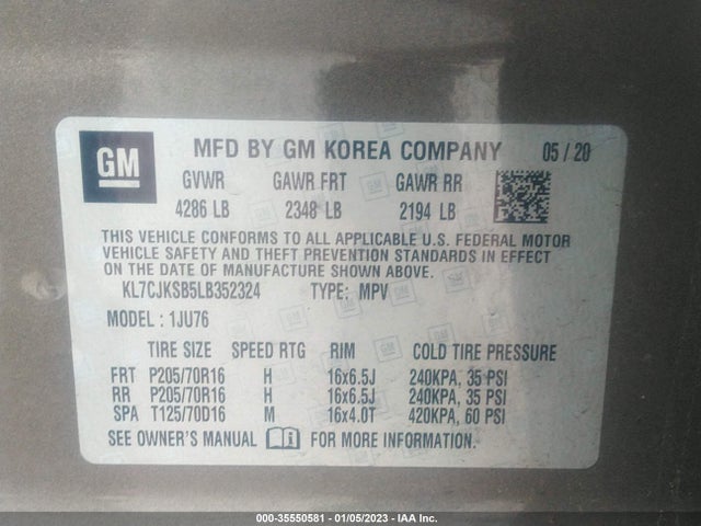 Chevrolet TRAX LS 2020 KL7CJKSB5LB352324 Image 10