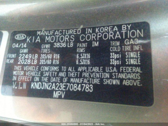 KNDJN2A23E7084783 KIA Soul Base