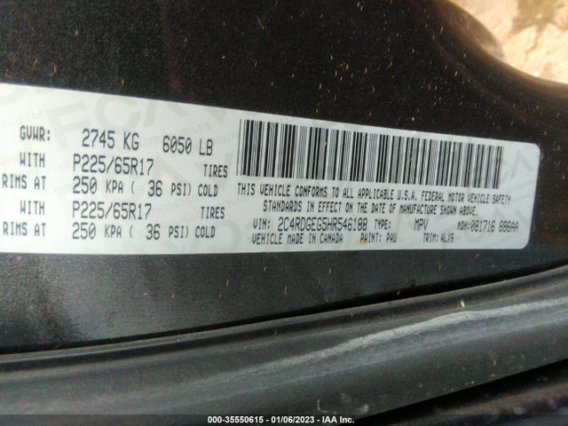 Dodge Grand Caravan Gt 2017 2C4RDGEG5HR546188 Image 11