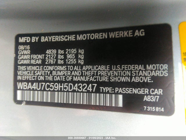 BMW 4 Series 430i 2017 WBA4U7C59H5D43247 Image 11