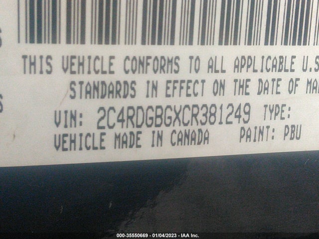 Dodge Grand Caravan Se 2012 2C4RDGBGXCR381249 Image 10