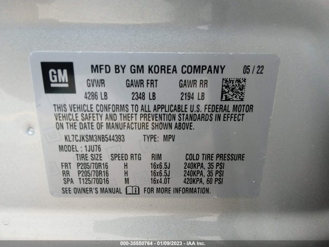 Chevrolet TRAX LS 2022 KL7CJKSM3NB544393 Image 10
