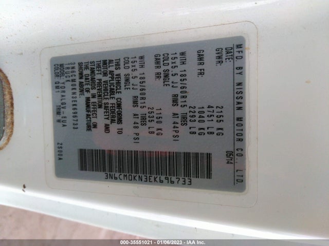 2014 Nissan NV 200, VIN: 3N6CM0KN3EK696733