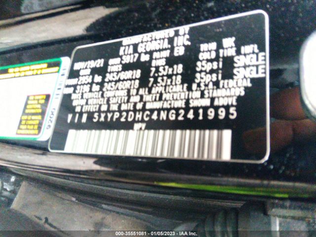 5XYP2DHC4NG241995 KIA Telluride Lx