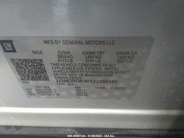 Chevrolet Traverse 2018 1GNERGKW3JJ286161 Image 11