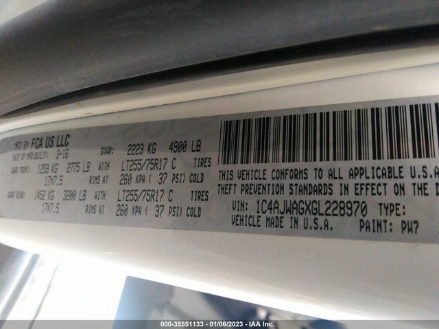 Jeep Wrangler Willys Wheeler 2016 1C4AJWAGXGL228970 Image 10