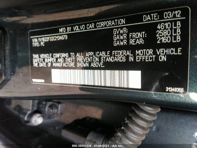 Volvo S60 T5 2012 YV1622FS2C2134679 Image 10